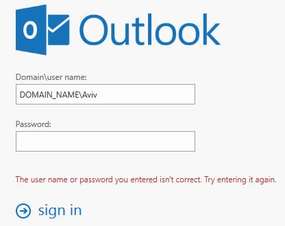 Invalid username and password accessing OWA and ECP.